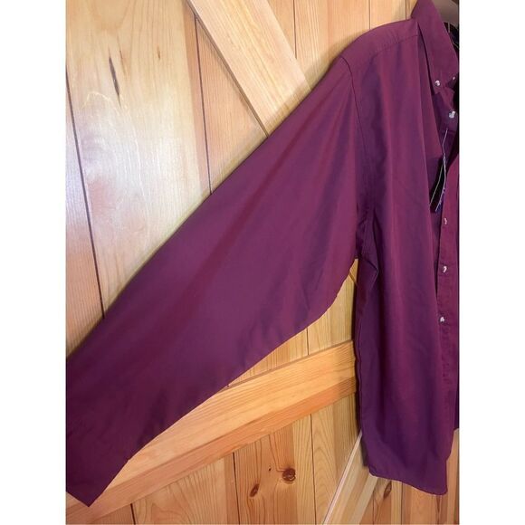 Blue Generation Shirt XL Burgundy Long Sleeve Button Up Casual Workwear Mens (1 - Picture 2 of 4